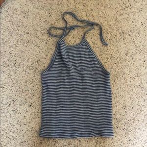 American Eagle Striped Halter Top